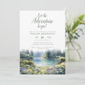 Invitation Adventure Begin Forest Lake Retirement Party (Debout devant)