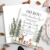 Invitation Adventure Begin Winter Woodland Baby Shower