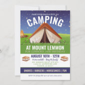 Invitation Adventure Camping Smores Camp Out Anniversaire (Devant)