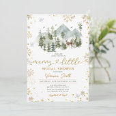 Invitation Adventure Merry Little Christmas Bridal Shower (Debout devant)