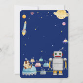 Invitation Adventure Toy Robot Boy Outer Space Baby Shower (Dos)