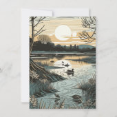 Invitation Adventure Woodland Mallord Baby shower canard (Dos)