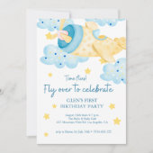 Invitation Aéronef jaune ascendant et éloigné (Devant)