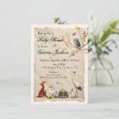 Invitation Aesop's Storybook Characters Baby Shower (Debout devant)