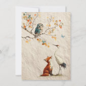 Invitation Aesop's Storybook Characters Baby Shower (Dos)