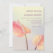Invitation Aesthetic Floral Anthurium minimalist wedding (Devant)