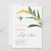 Invitation Aesthetic Floral garden baby shower (Devant)
