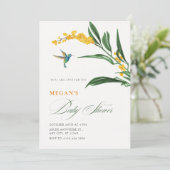 Invitation Aesthetic Floral garden baby shower (Debout devant)