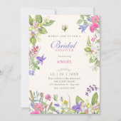 Invitation Aesthetic floral garden bridal shower (Devant)