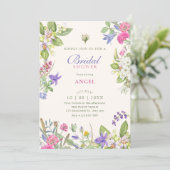 Invitation Aesthetic floral garden bridal shower (Debout devant)