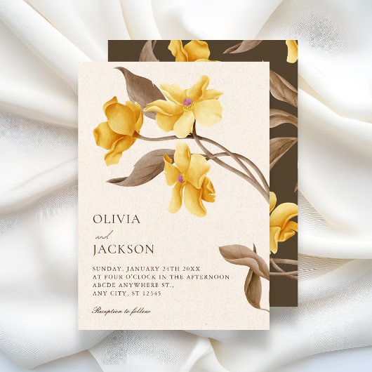 Invitation Aesthetic floral minimalist elegant wedding