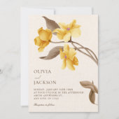 Invitation Aesthetic floral minimalist elegant wedding (Devant)