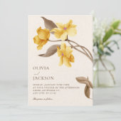 Invitation Aesthetic floral minimalist elegant wedding (Debout devant)