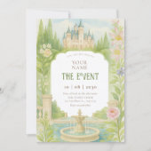 Invitation Aesthetic garden castle (Devant)