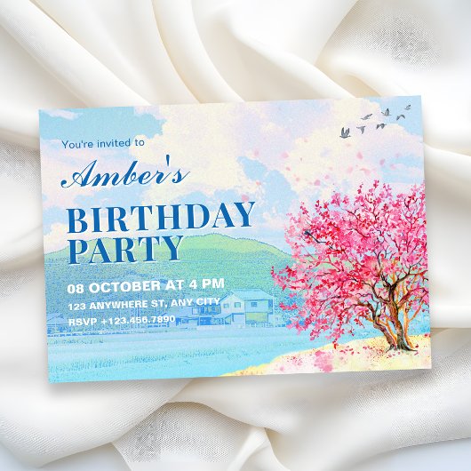 Invitation Aesthétique Aquarelle de printemps 