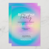 Invitation Aesthétique coloré positif dégradé d'air (Devant / Derrière)