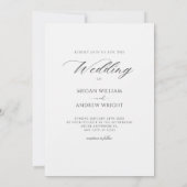 Invitation Aesthétique élégante couleur d'aquarelle de mariag (Dos)