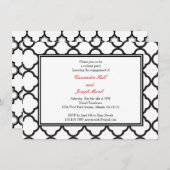 Invitation Affaire Black & White (Devant / Derrière)