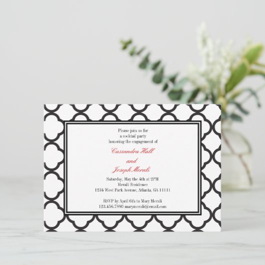 Invitation Affaire Black & White (Debout devant)