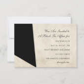 Invitation Affaire de cravate noire de l'invitation | (Devant)