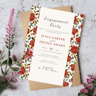 Invitation Affaire de jardin floral de rose sauvage Fête de f