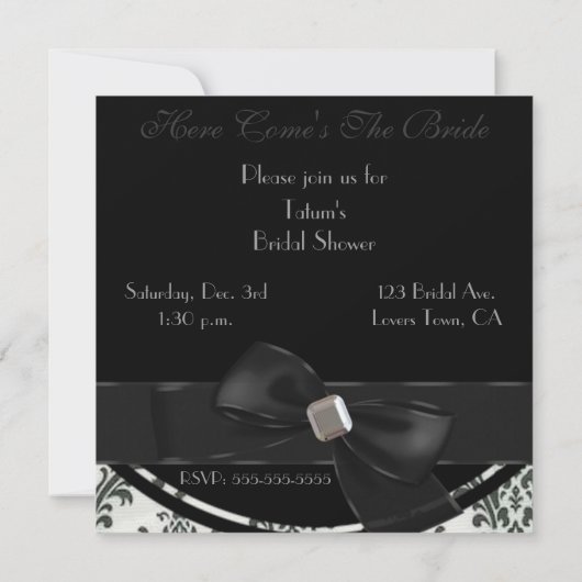 Invitation Affaire de la Cravate noire (Dos)