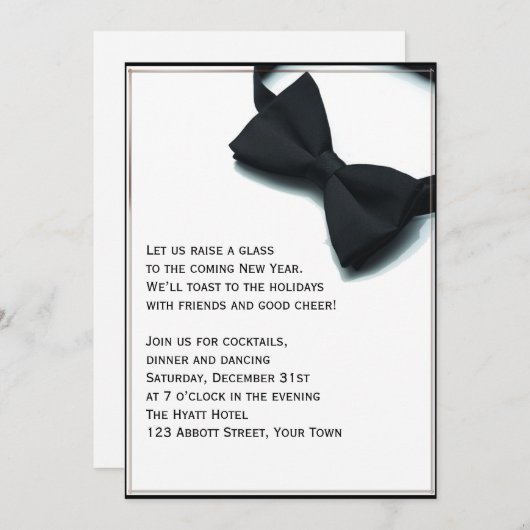 Invitation Affaire de la Cravate noire (Devant / Derrière)