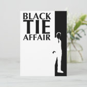 Invitation affaire en noir : silhouette sérieuse (Debout devant)