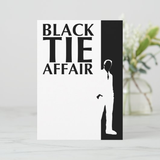 Invitation affaire tenue de soirée : silhouette sérieuse (Debout devant)