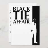 Invitation affaire tenue de soirée : silhouette sérieuse (Devant / Derrière)