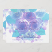 Invitation Affection à la floraison | Mariée florale d'Aqua v (Devant / Derrière)