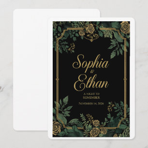 Invitation Affiche de bienvenue de mariage [Couleur] foncée R