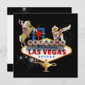 Invitation Affiche de bienvenue Las Vegas Sur Arrière - plan (Devant / Derrière)