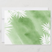 Invitation Affiche de bienvenue mariage Palm Tropical Feuille (Dos)
