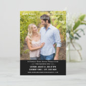 Invitation Affiche de cinéma Mariage unique Photo noir et bla (Debout devant)