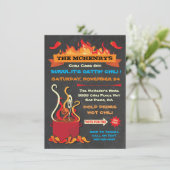 Invitation Affiche de la fête du tableau de bord CHILI COOK O (Debout devant)