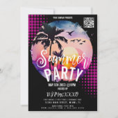 Invitation Affiche de la soirée d'été sur la plage (Devant)