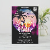 Invitation Affiche de la soirée d'été sur la plage (Debout devant)