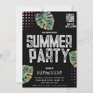 Invitation Affiche de la soirée DJ d'été Bar Club Party