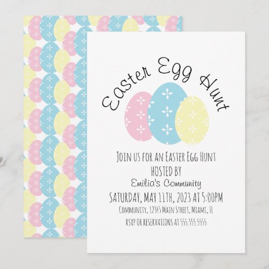 Invitation Affiche de l'événement de printemps pastel de la c (Devant / Derrière)