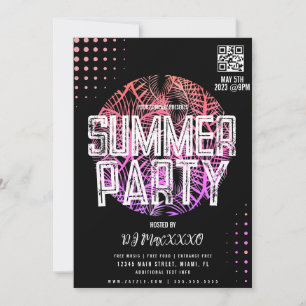 Invitation Affiche de l'événement DJ d'été Fête sur la plage