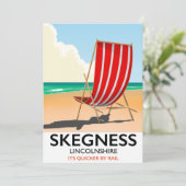 Invitation Affiche de plage Skegness Lincolnshire (Debout devant)