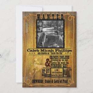 Invitation Affiche de recherche de l'Ouest ancien avec invita