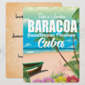 Invitation Affiche de vacances à la plage Baracoa Guantánamo  (Devant / Derrière)