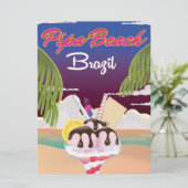 Invitation Affiche de vacances à Pipa Beach Brésil (Debout devant)