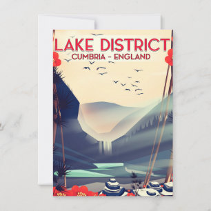Invitation Affiche de vacances dans le Lake District Cumbria