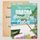 Invitation Affiche de vacances de plage Jibacoa Cuba (Devant / Derrière)