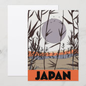 Invitation Affiche de voyage au Japon (Devant / Derrière)