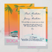Invitation Affiche de voyage Boca Raton Floride. (Devant / Derrière)