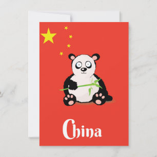 Invitation Affiche de voyage de China Panda.